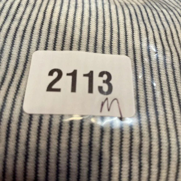 Tall Ships Trading Co Victoria Canada Sweatshirt Large Blue Striped V Neck - Picture 7 of 8